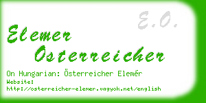 elemer osterreicher business card